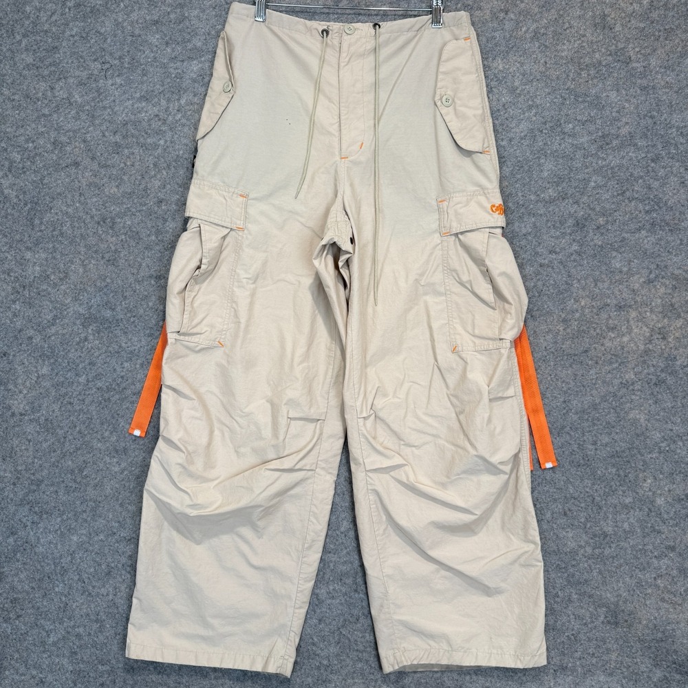 Vintage Caffeine Nylon Blend Cargo Pants Adult XS (29x30) Rave Skater Techno 90s